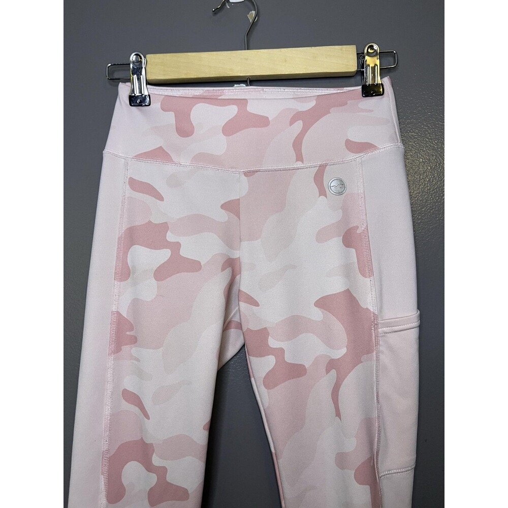 Hollister Cali Sport Leggings Womens XS Pink Camo Ankle Yoga Pants Side Pocket